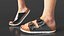 Womens Feet in Casual Flip-Flops