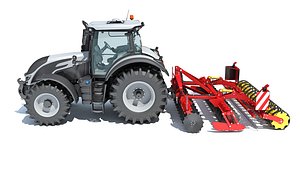 Tractor with Compact Disc Harrow