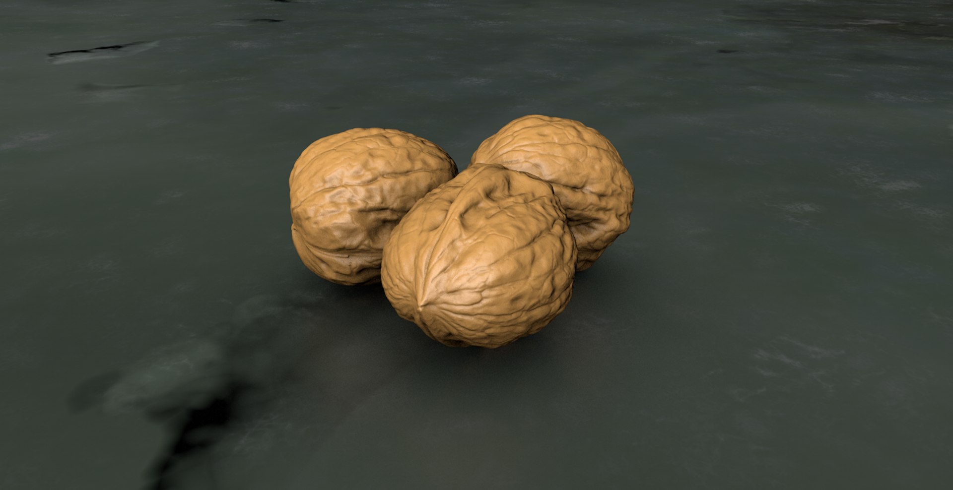 3d Walnuts Stone Fruits Model