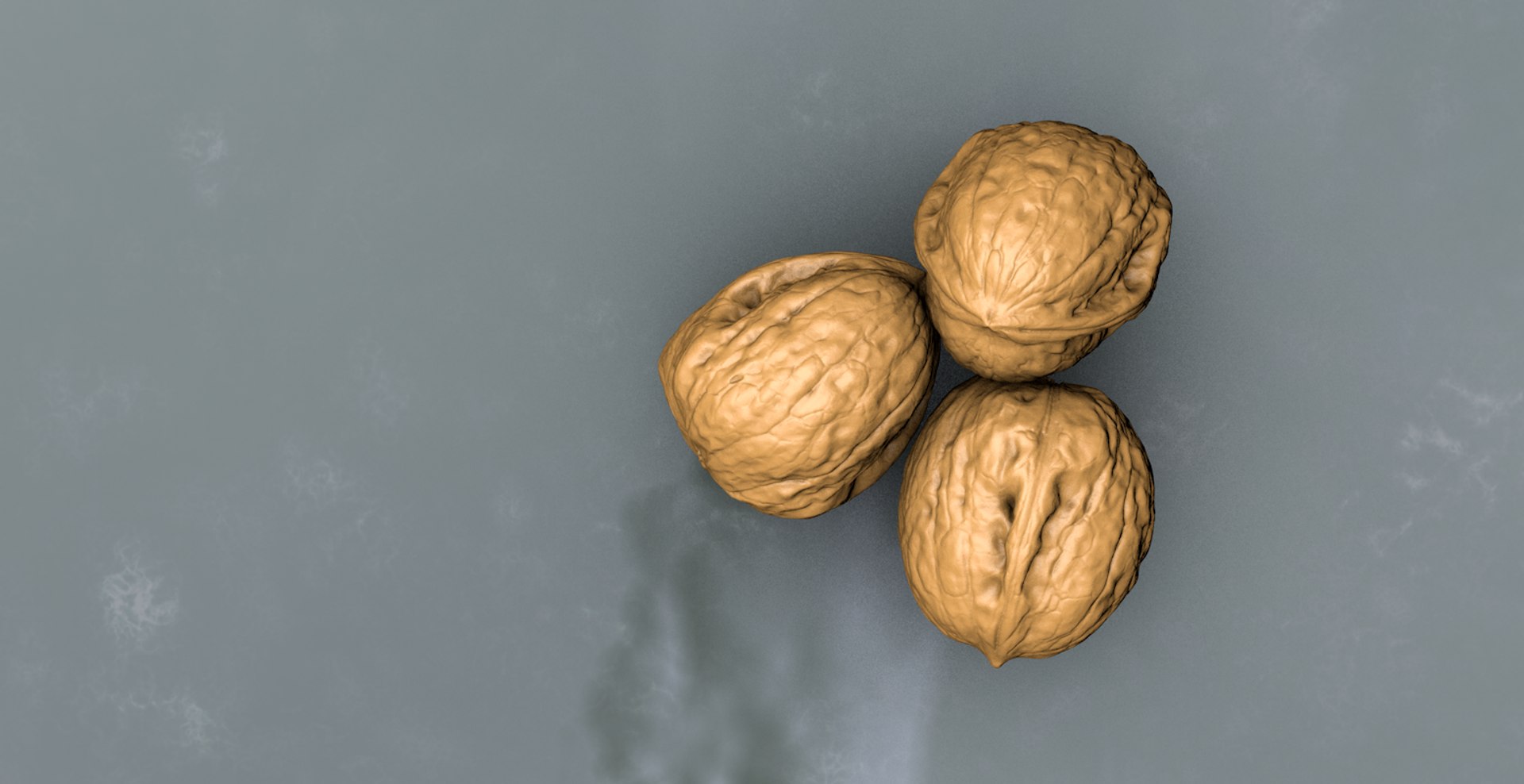 3d Walnuts Stone Fruits Model