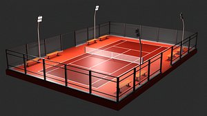 Tennis court A4 3D