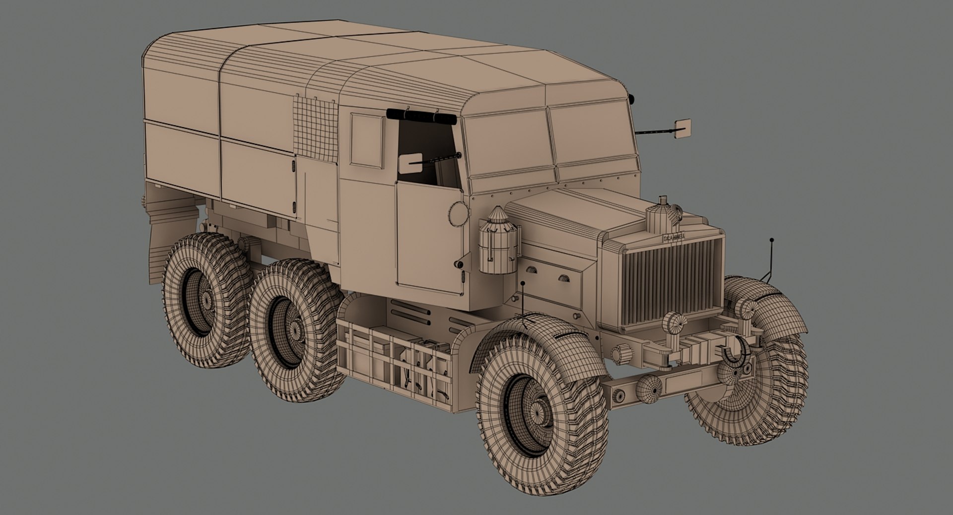 Ww2 Scammell R100 Gun Tractor 3d 3ds
