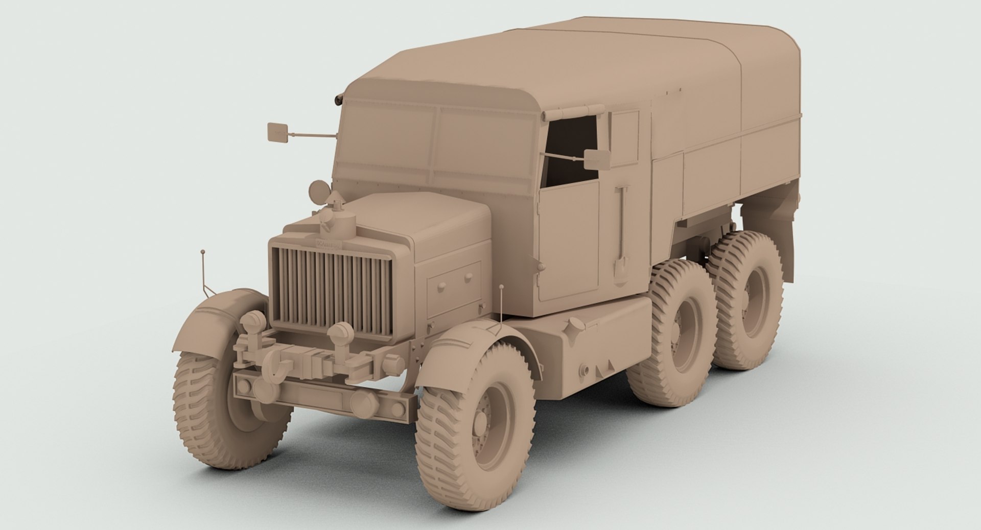 Ww2 Scammell R100 Gun Tractor 3d 3ds