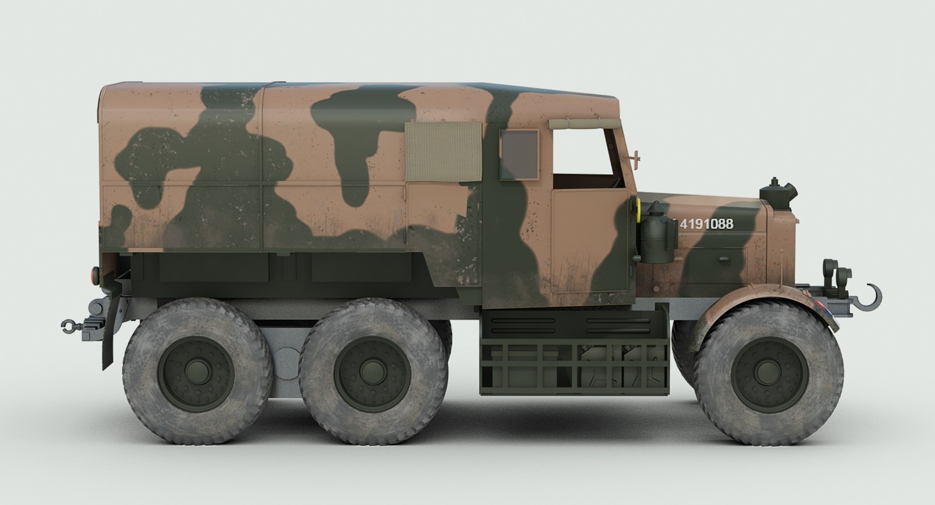 Ww2 Scammell R100 Gun Tractor 3d 3ds