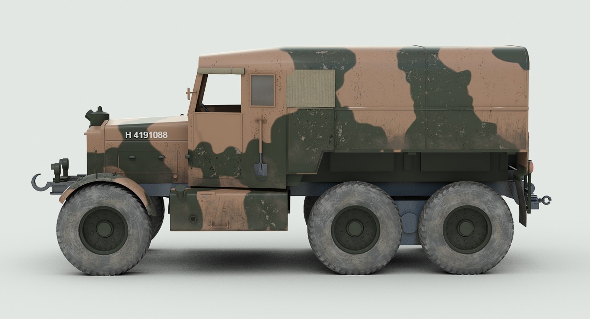 Ww2 Scammell R100 Gun Tractor 3d 3ds