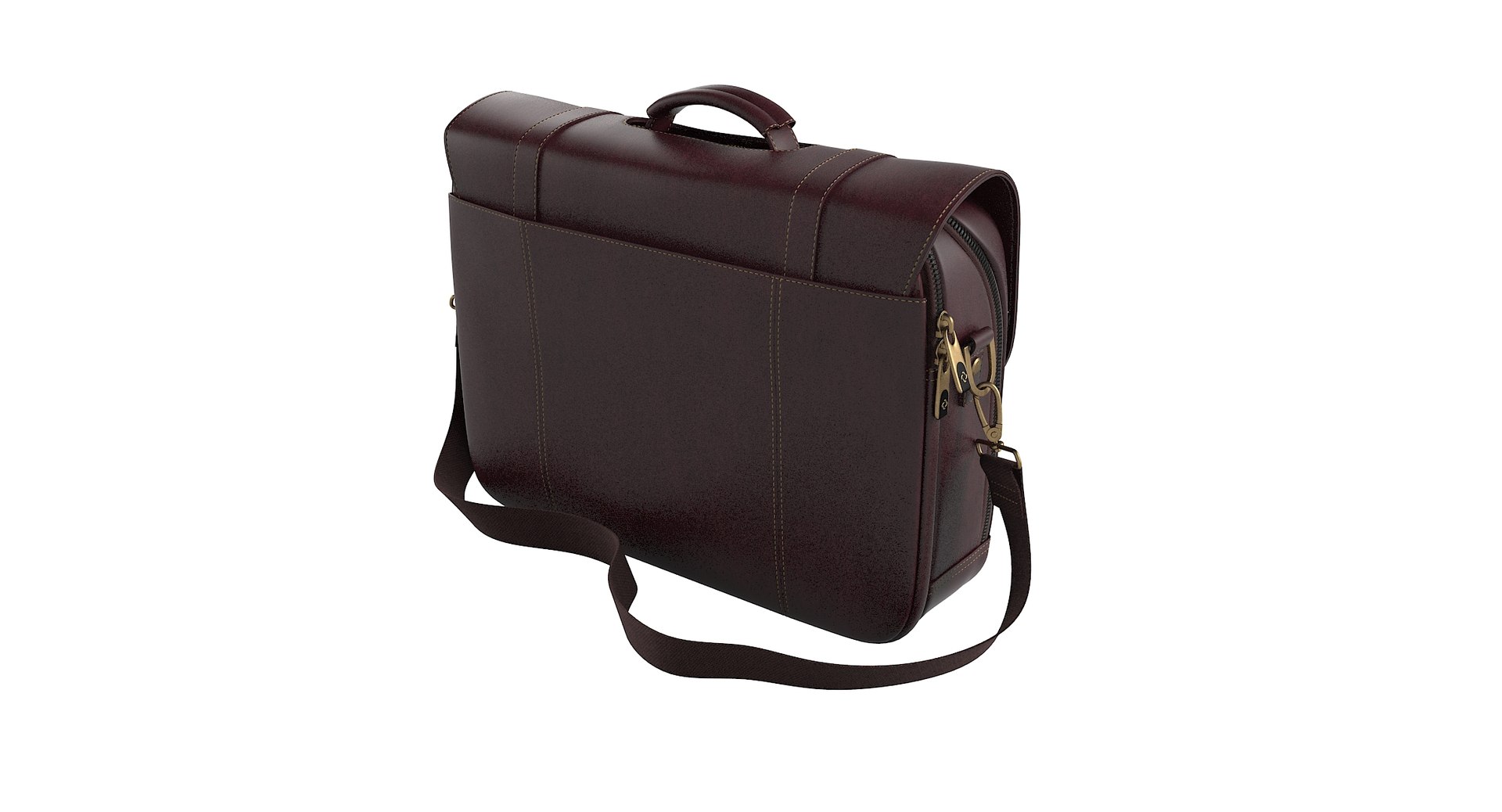 Samsonite Colombian Leather Flapover Model TurboSquid 1328706