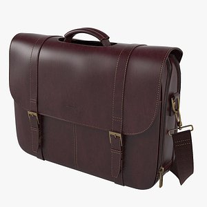 Samsonite Colombian Leather Flap-Over Laptop Messenger Bag
