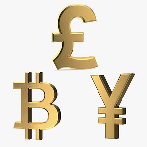 Golden Currency Symbols Collection