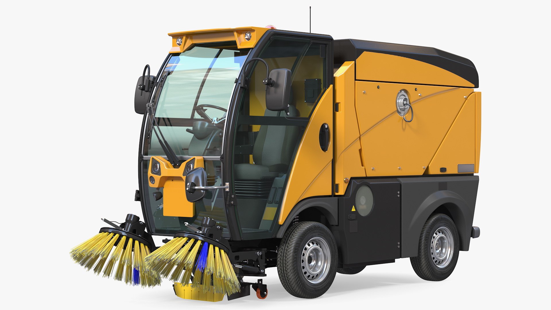 Compact Road Sweeper 3D model preview