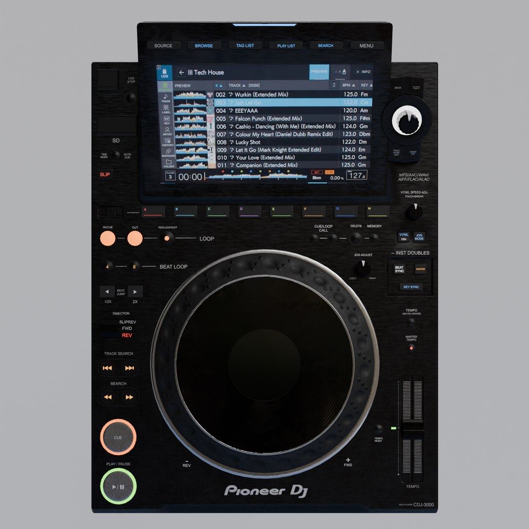 CDJ-3000 3D Model - TurboSquid 2280514