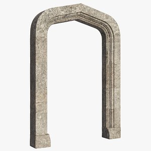3D Gothic Stone Doorway model