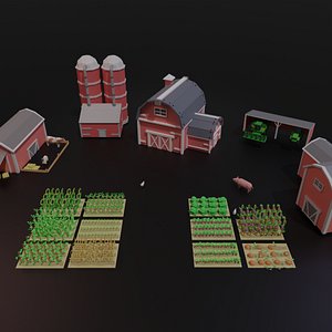 Pack low poly - farm