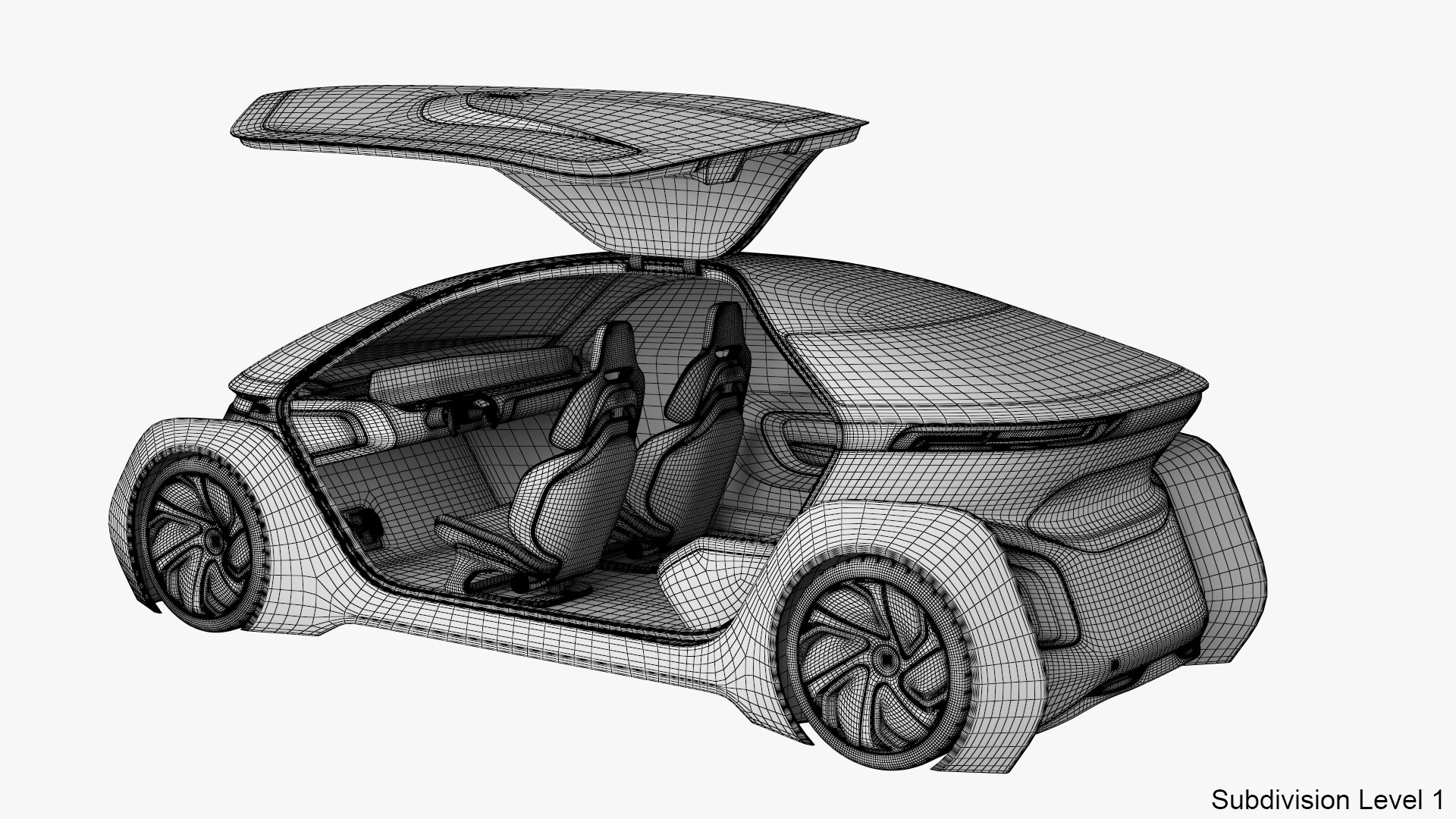 3D SelfDriving Car Concept 2 model TurboSquid 1836102