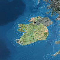 Ireland Map - 11K Realistic Satellite Terrain - Elevation