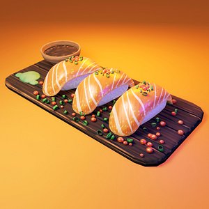 Sushi Low Poly model