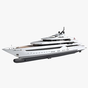 Opari Superyacht Night Scene 3D model