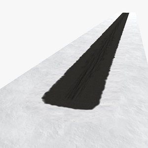 3D Old runway modules - Asphalt Mk3 with snow - RWY Only