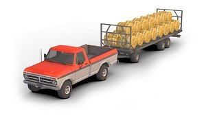 3D Farm Truck Vehicle model