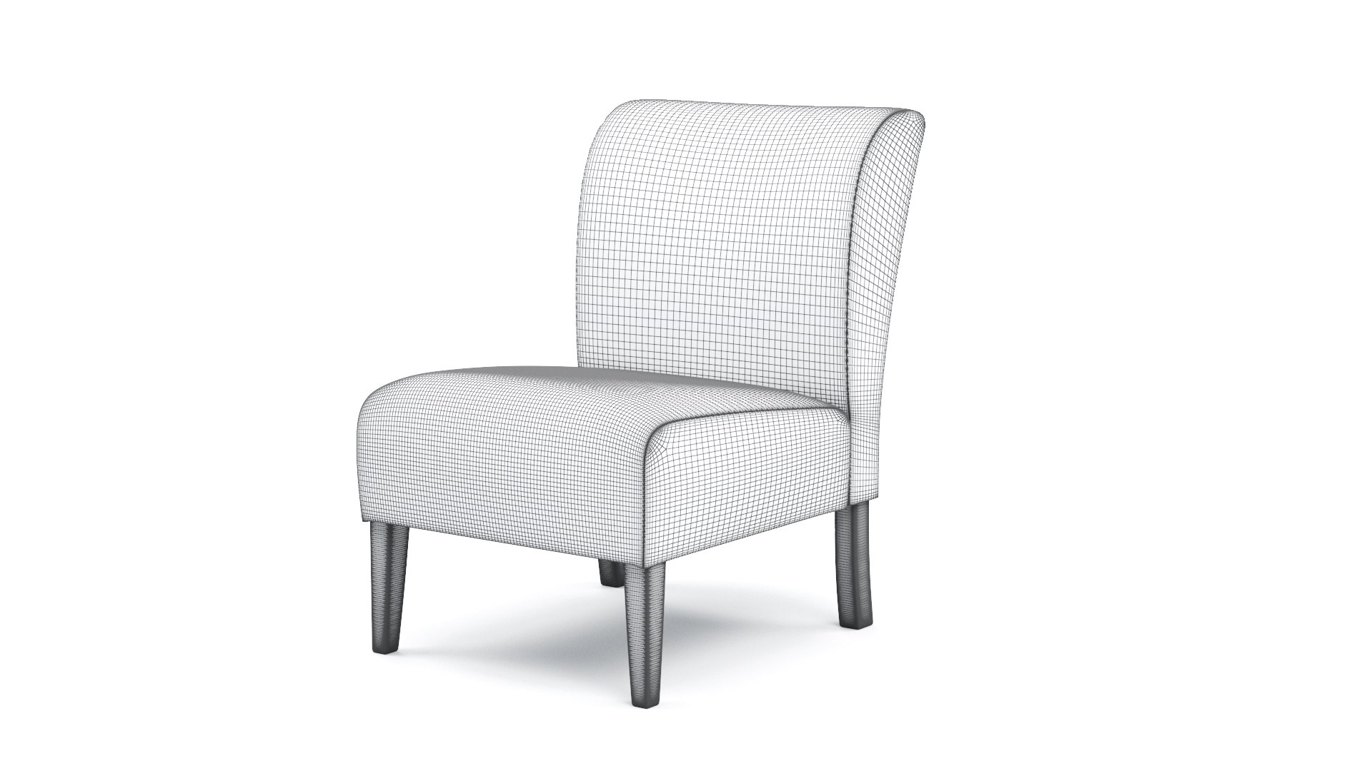 ZEBRA ACCENT CHAIR Model TurboSquid 1901753   Wireframe1 