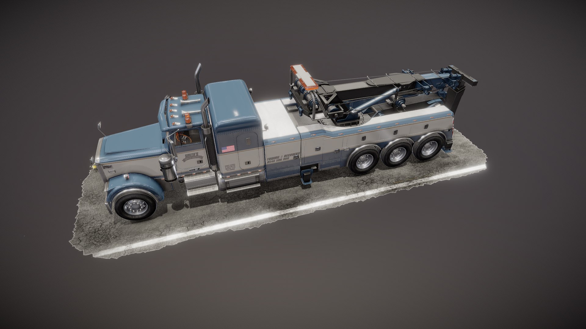 Freightliner FLC wrecker truck 3D https://p.turbosquid.com/ts-thumb/bs/t5P1Ag/Qo/flcrw_0016_layer4/jpg/1697497378/1920x1080/fit_q87/93d742c37ebd2764cb9115936fcc2e8e5d16e7d5/flcrw_0016_layer4.jpg