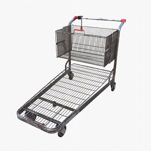 3D model shopping car cart