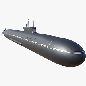 3D model ballistic submarine