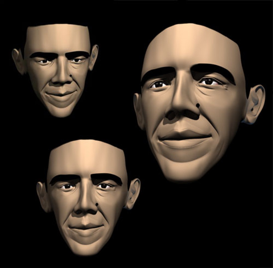 Ma President Barack Obama Head