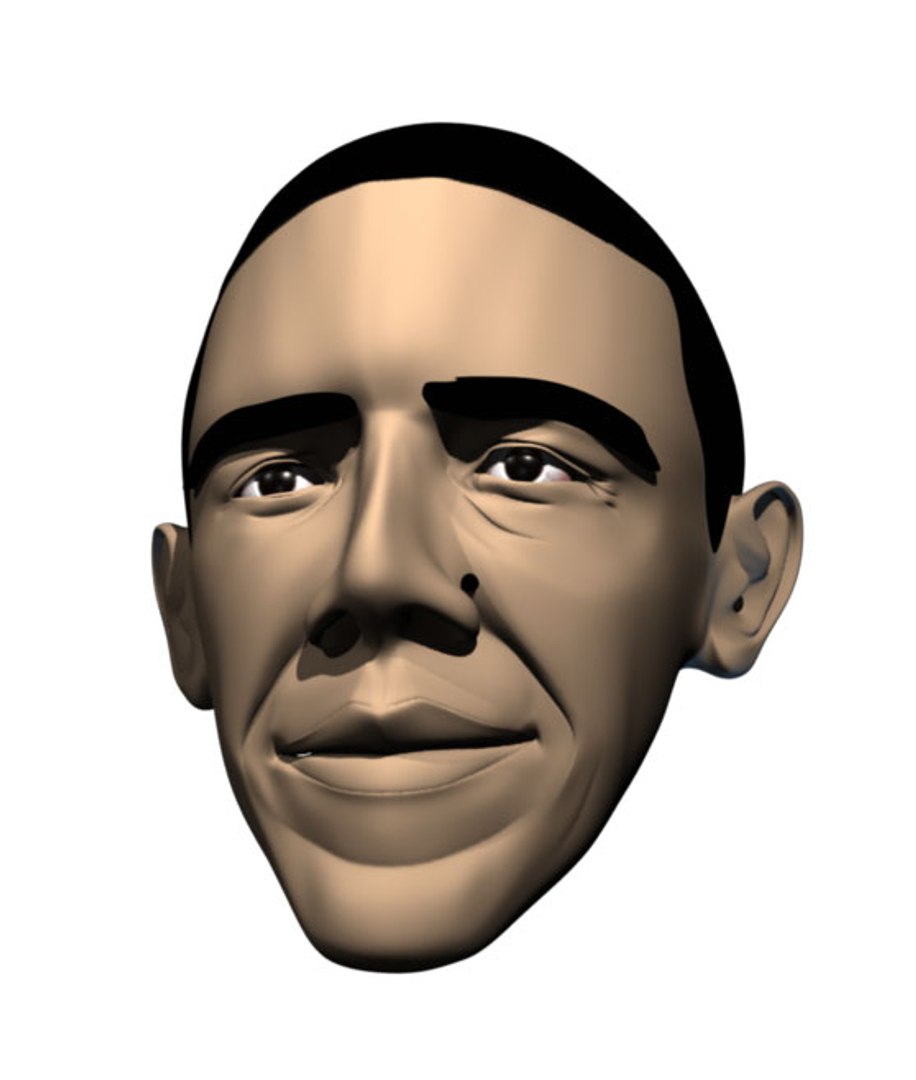 Ma President Barack Obama Head