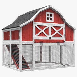 Chicken Coop Red 3D model