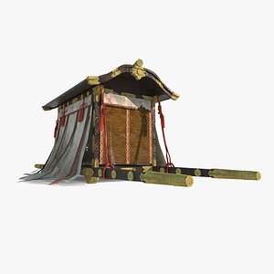 3D Ancient Asian Human Powered Palanquins
