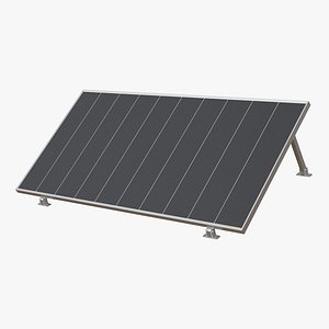 3D model Shingled Cell Solar Panel Tilted