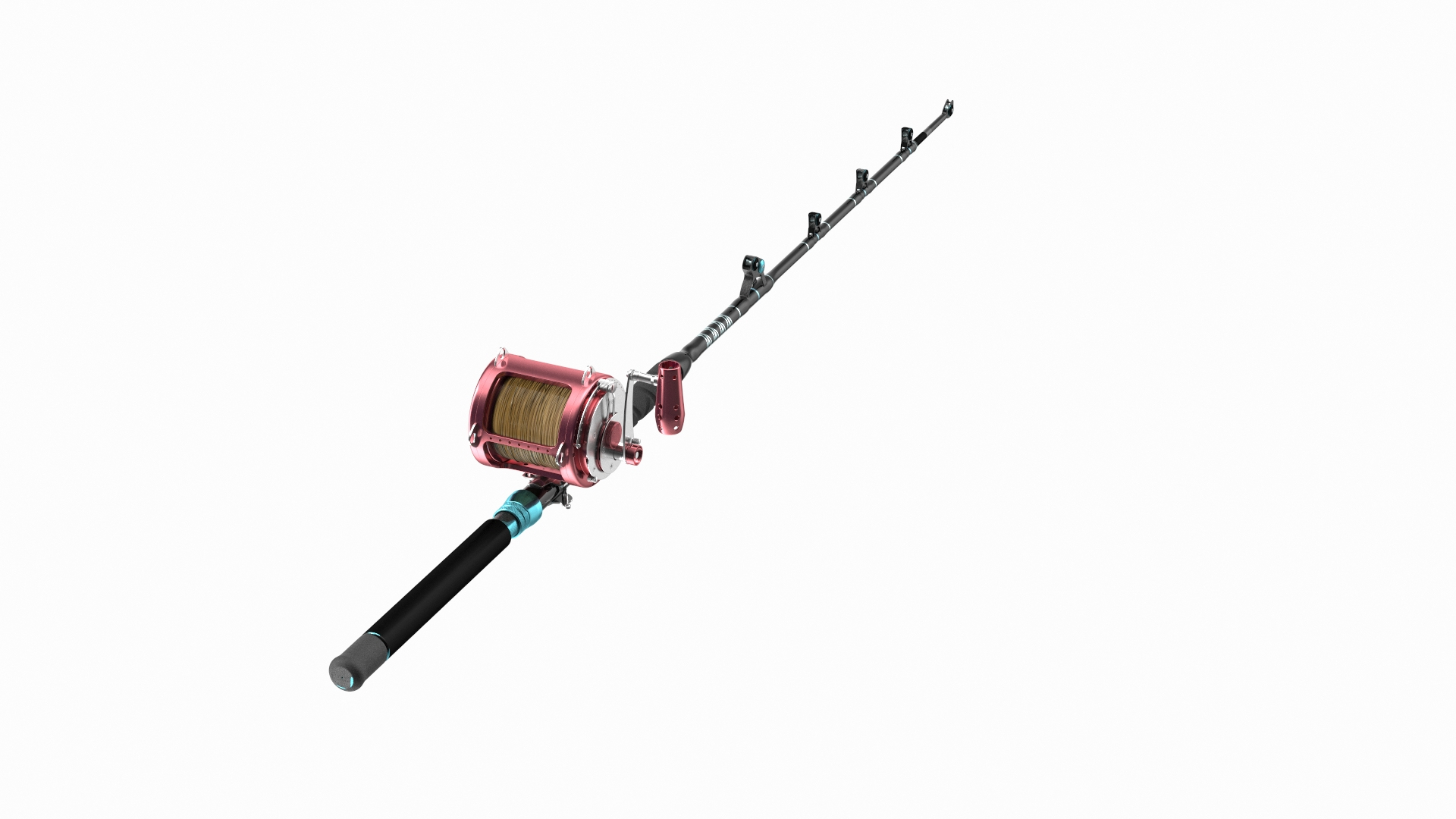 Telescopic Fishing Rod and Reel 3D Model $49 - .3ds .blend .c4d