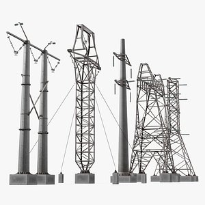 Electrical Transmission Tower Set 3D