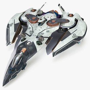 3D Sci Fi Fighter Jet Black model