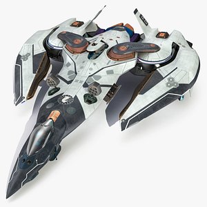 Sci Fi Fighter Jet Black