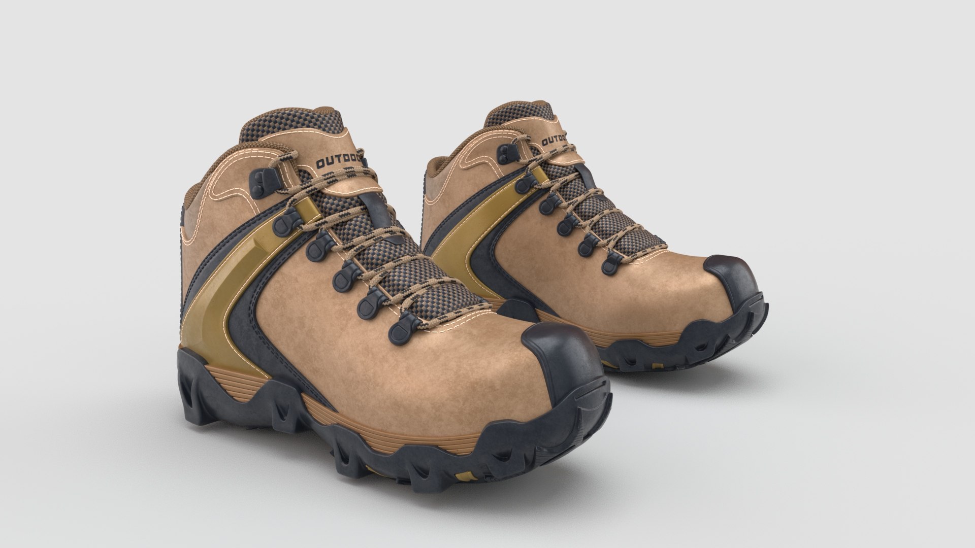 Hiking Boots 3D Model - TurboSquid 2070634