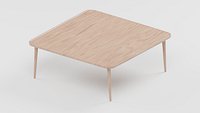 Light Wood Rounded Edge Coffee Table