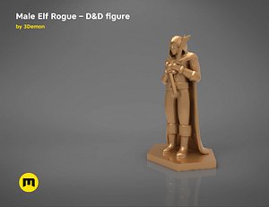 elf rogue character figures 3D model