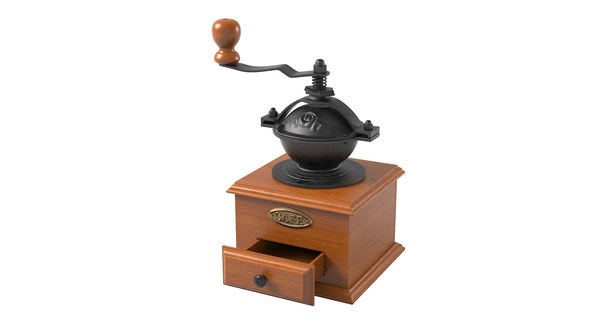 manual crank coffee grinder 3d model