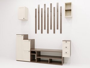 3D Hallway furniture model