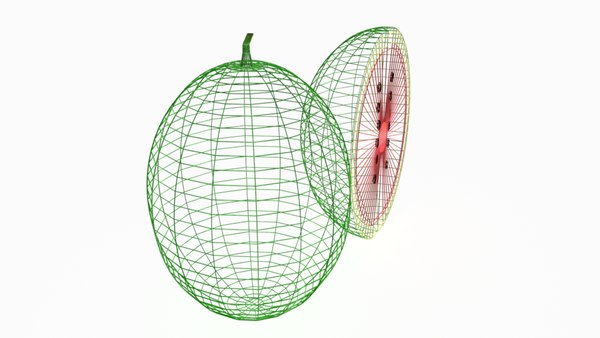 Cartoon watermelon model - TurboSquid 1407724