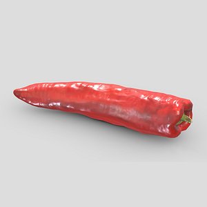 3D model Vegetable Chili Pepper Low Poly