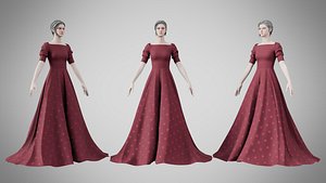 3D Dress 50 Wine Berry
