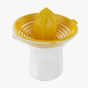 Lemon hand juicer with cup 3D model