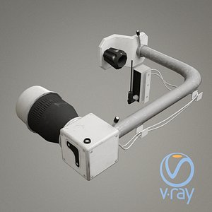 3D scifi camera mount model