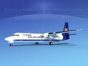 3d dxf fokker aircraft