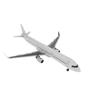 Airbus A321 with Interior and Doors Rigged for Cinema 4D