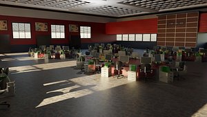 3D Police Station interior model