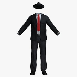 3D Classic Mafia Style Suit