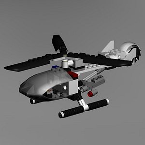 cinema4d lego police helicopter
